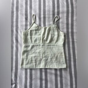 green gingham tank top